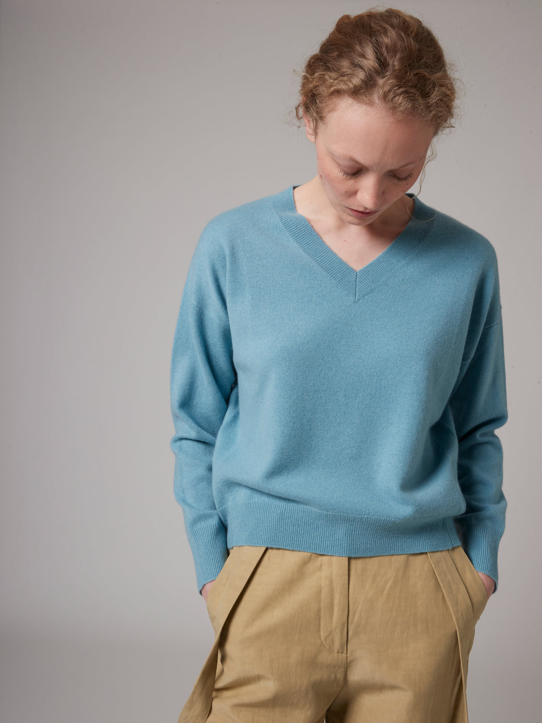 Solux V Sweater 24p Turquoise