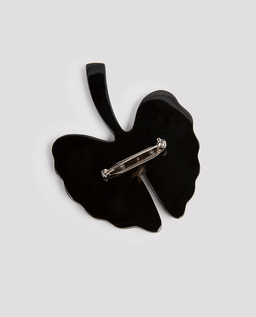 Ginkgo pin black horn - L'Indochineur