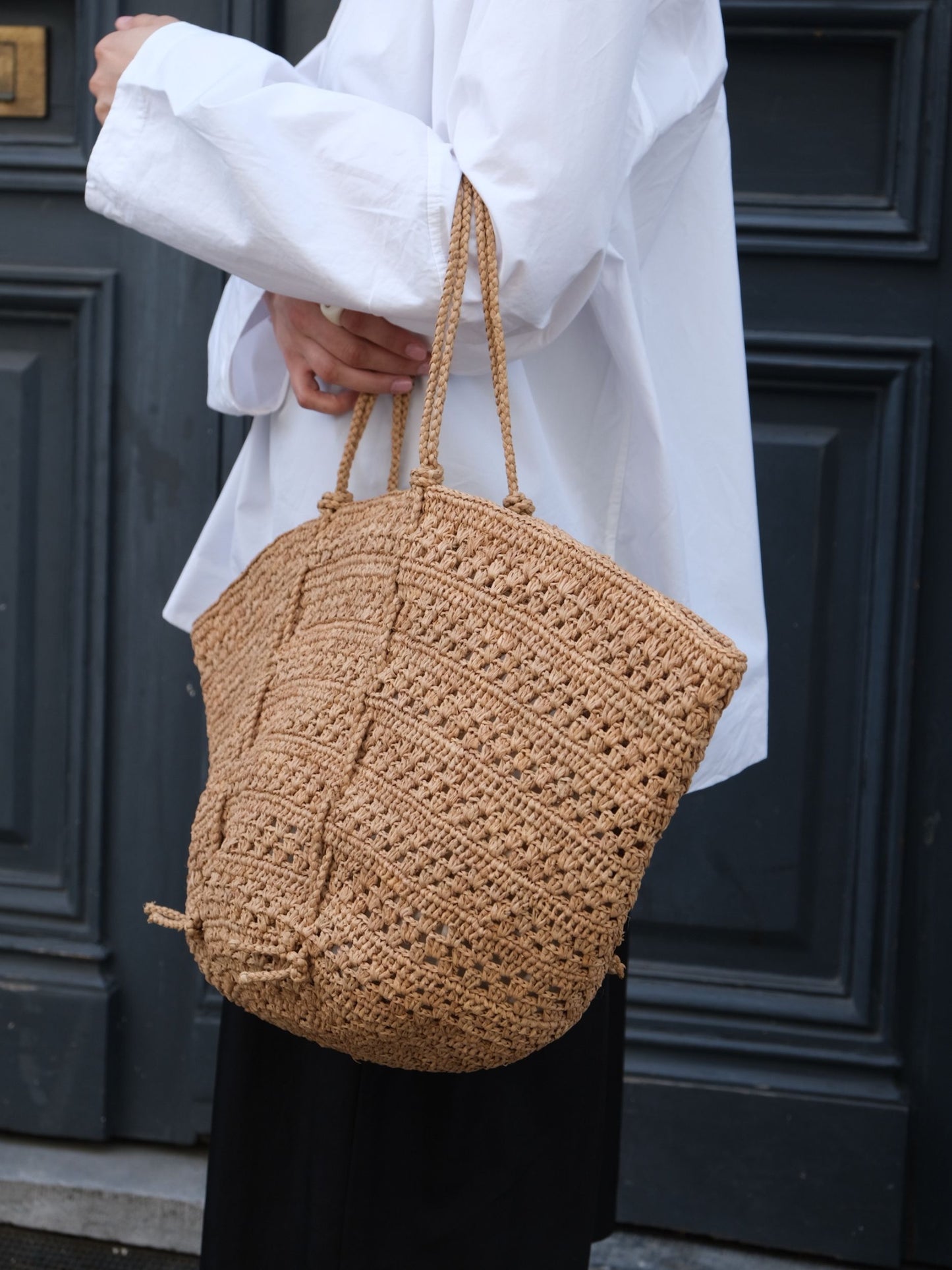 Cap large raffia bag - Sans Arcidet