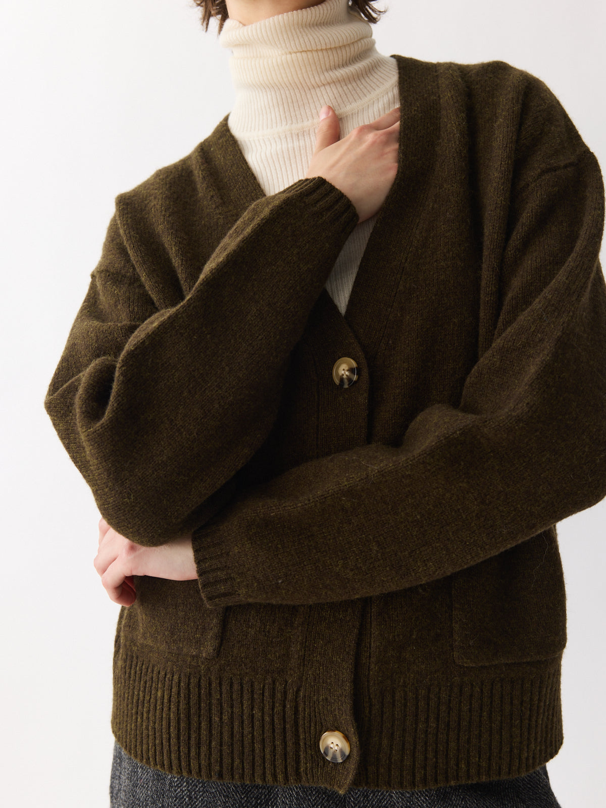 25AW ORIMI PINCHY CARDIGAN Raspberry Stripe Emery Cardigan