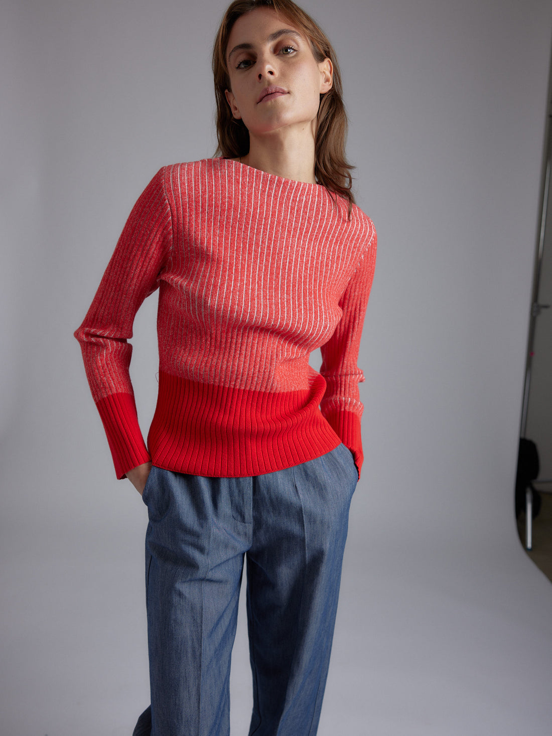Ribs Marin Sweater 24p Red