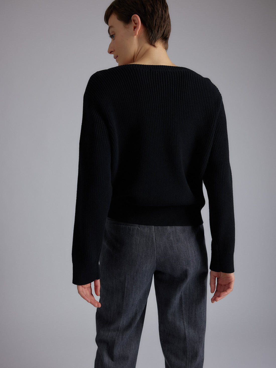 Ribscott Sweat Sweater 24p Black
