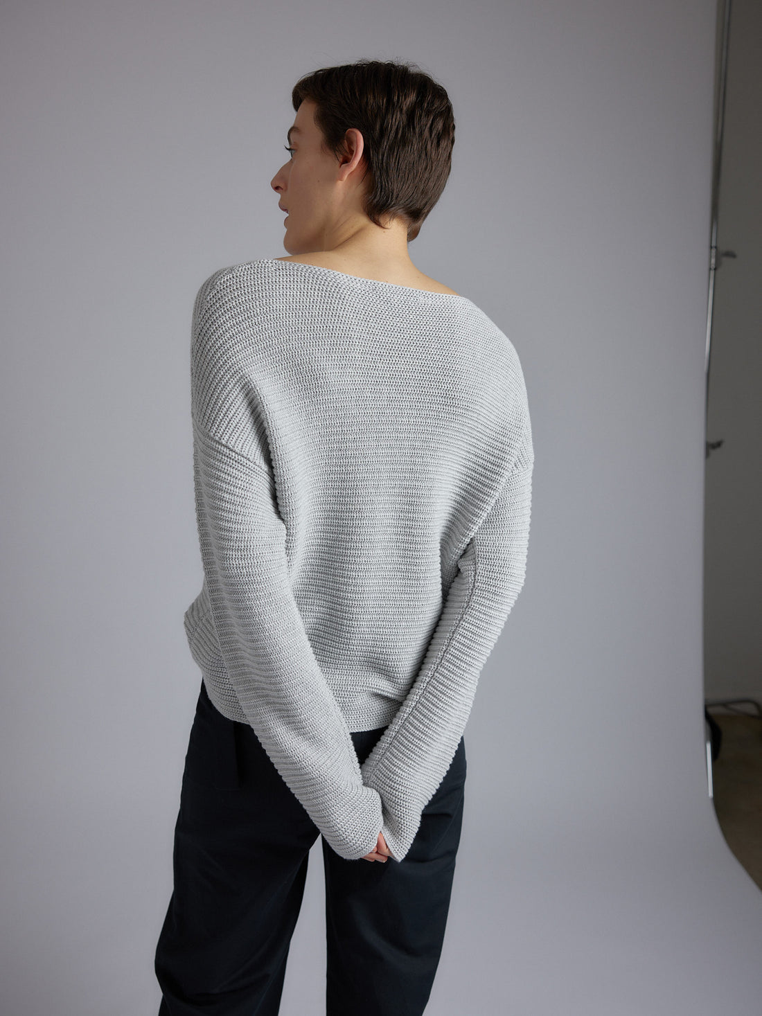 Ribscott Marin Sweater 24p Grey Mel