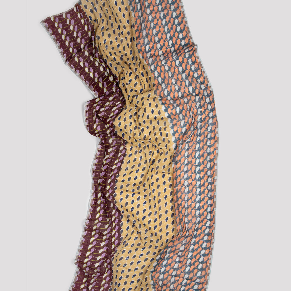 Printed scarf walnut Ps2464 - Epice