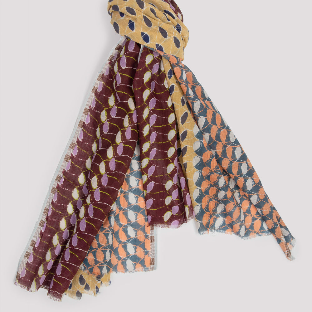 Printed scarf walnut Ps2464 - Epice