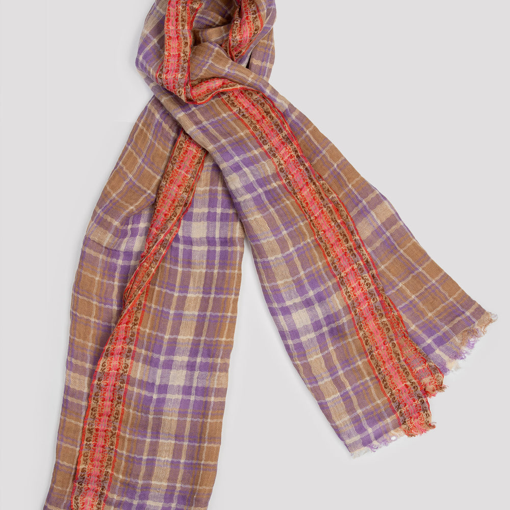 
                      
                        Namibia lilac check scarf - Lovat & Green
                      
                    