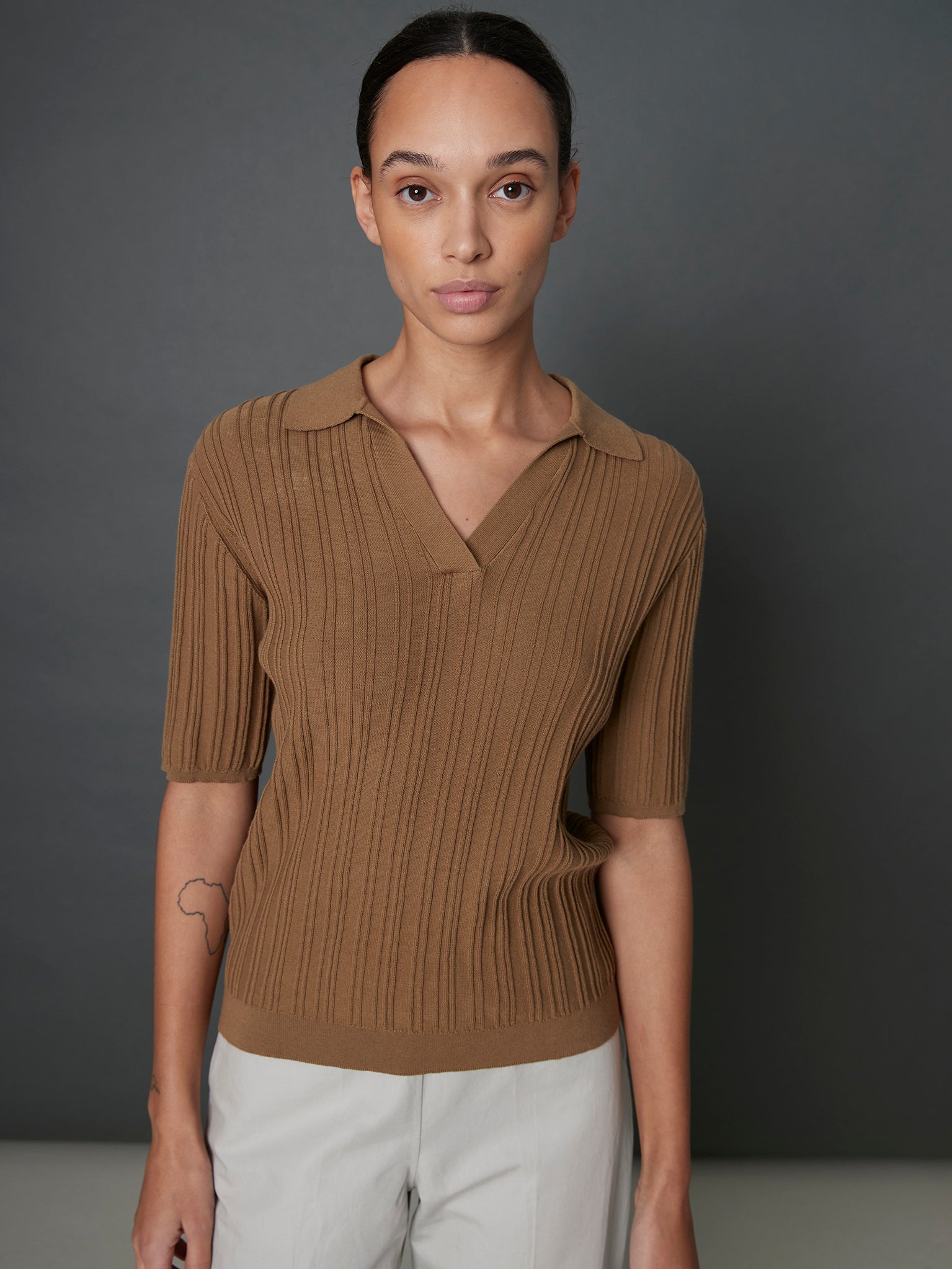 rue blanche Colline Polo 25p Ocre