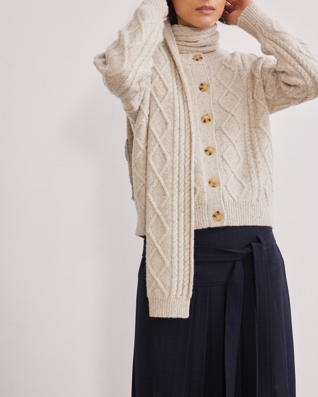 Aran Scarf Natural