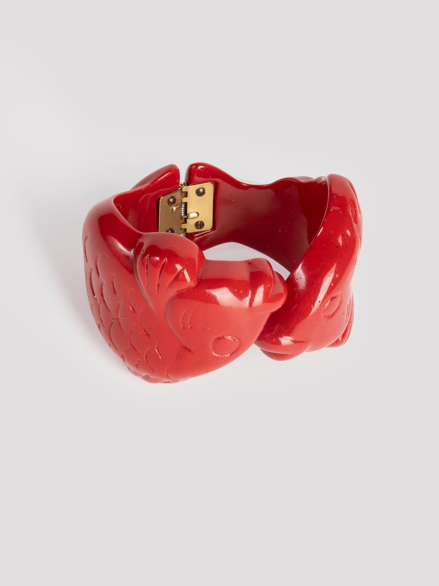 Fish clip bracelet red - Angela Caputi