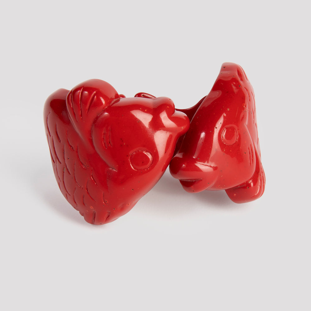 Fish clip bracelet red - Angela Caputi