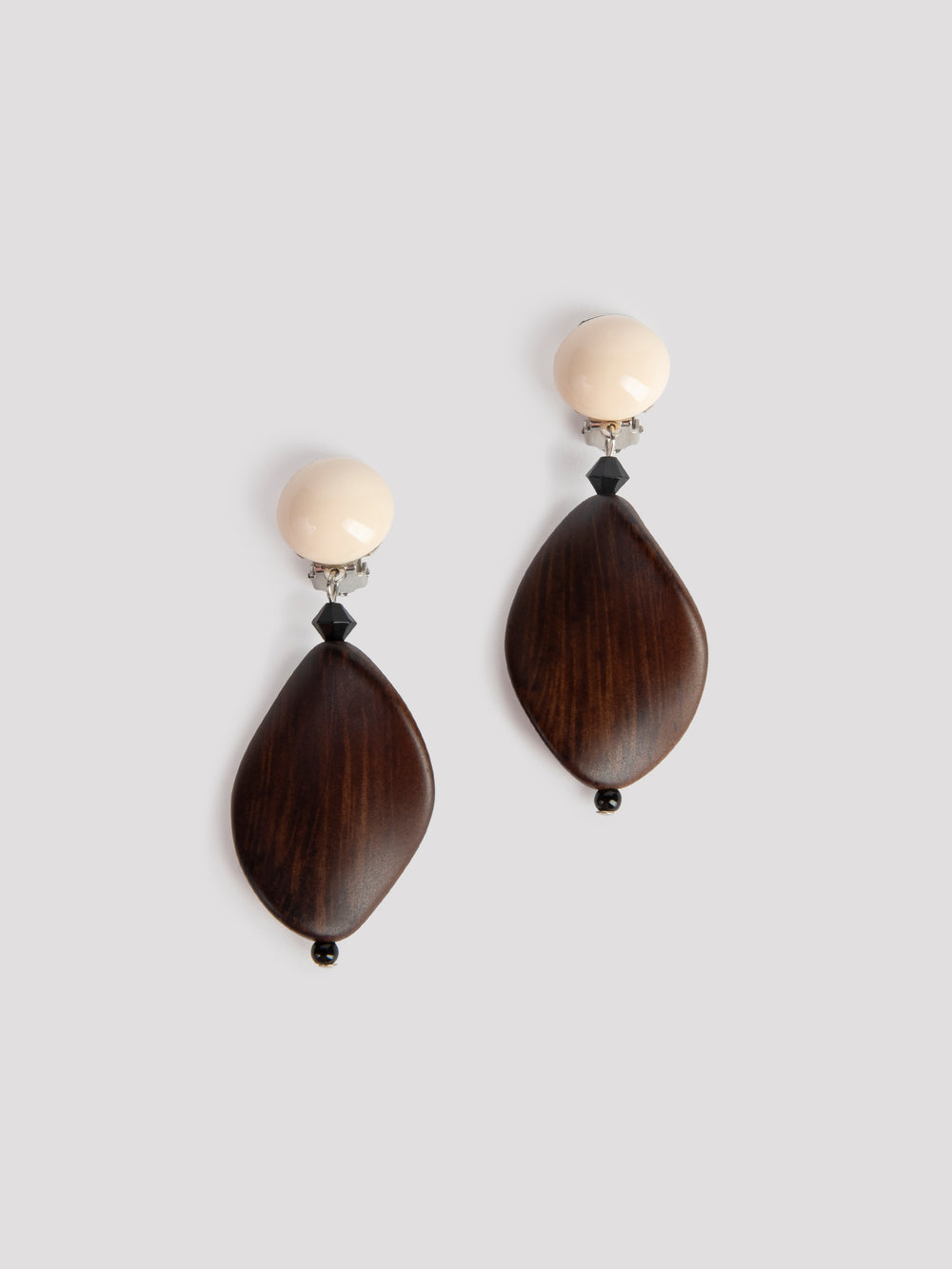 Clip wooden earrings - Angela Caputi