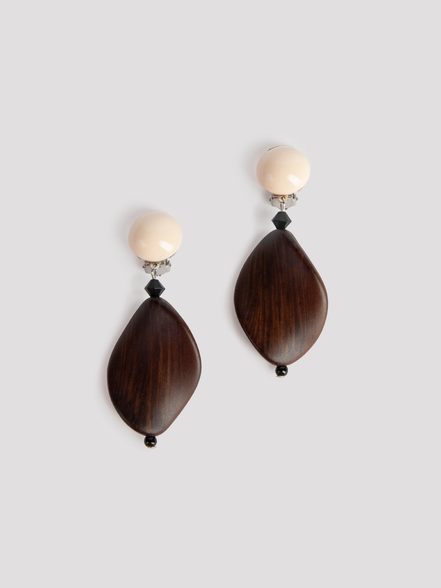 Clip wooden earrings - Angela Caputi
