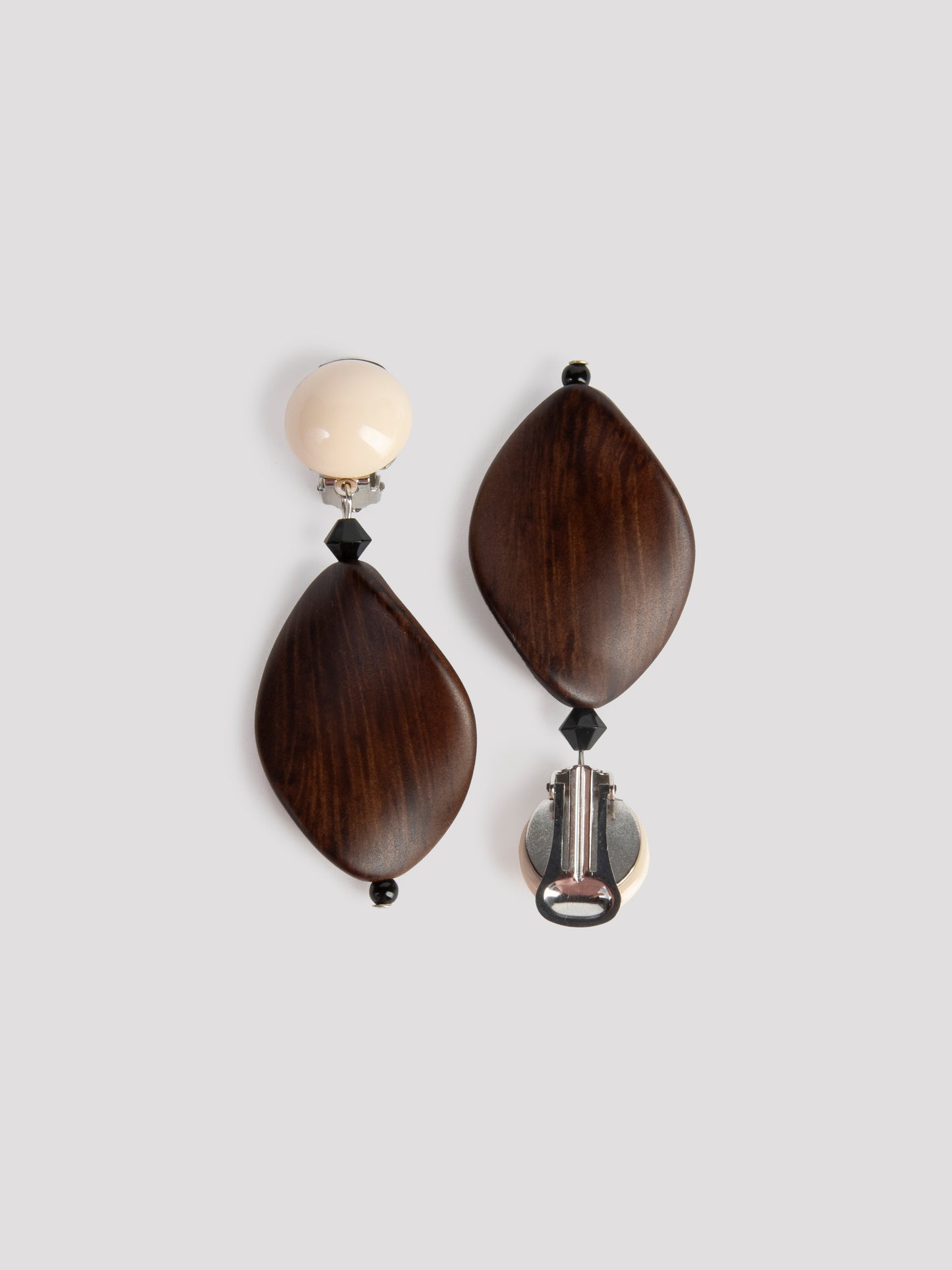 Clip wooden earrings - Angela Caputi