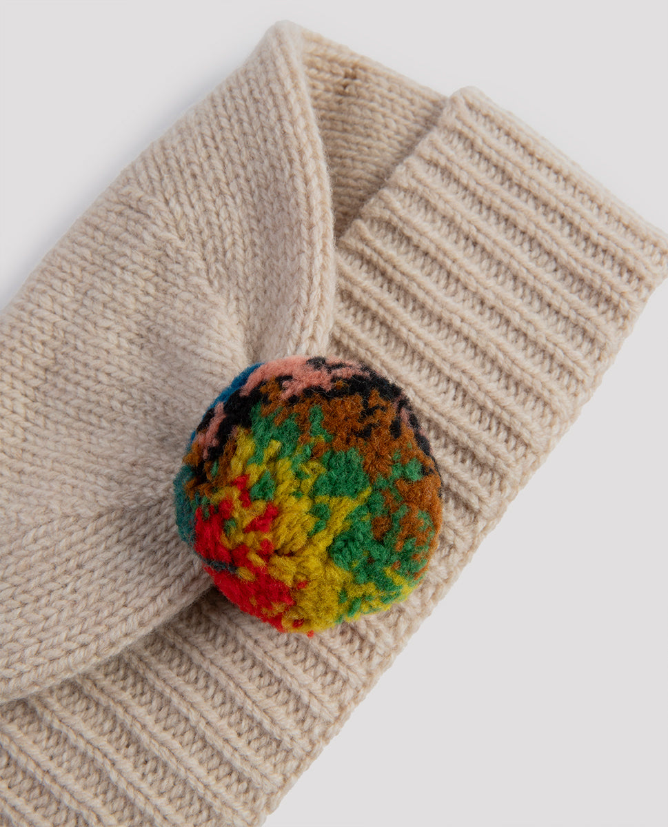 Pompom hat oatmeal - Jo Gordon