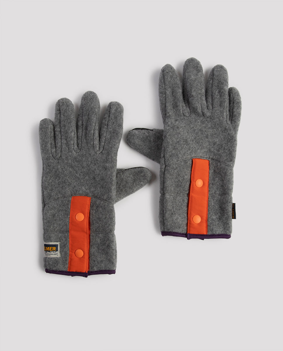 Recycled wool fleecy gloves grey - Elmer