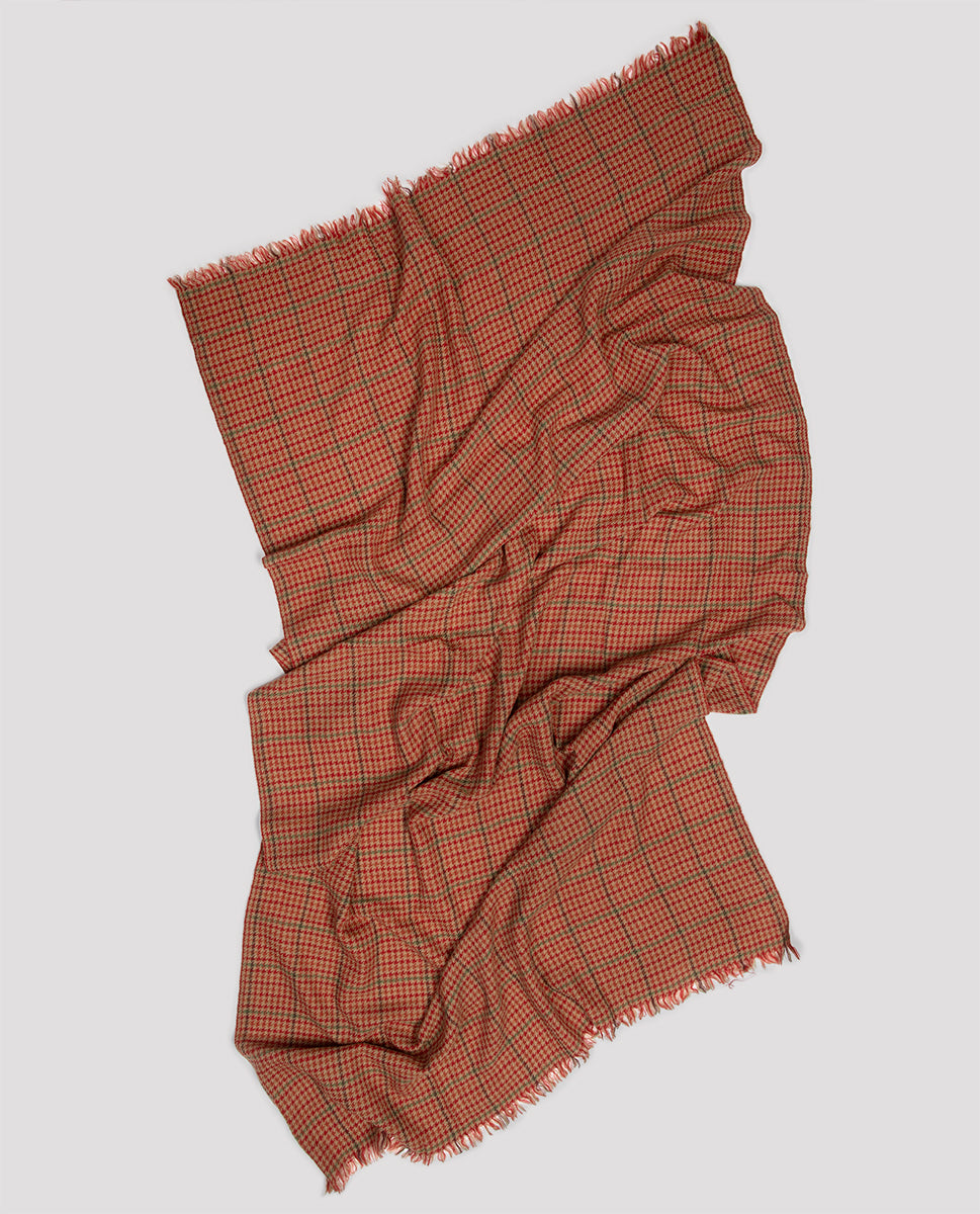 Puccini scarf red 23h - Lovat & Green