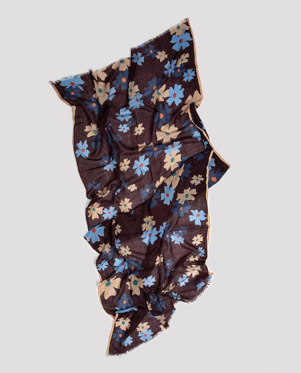 Printed scarf pw2360 prune- Epice