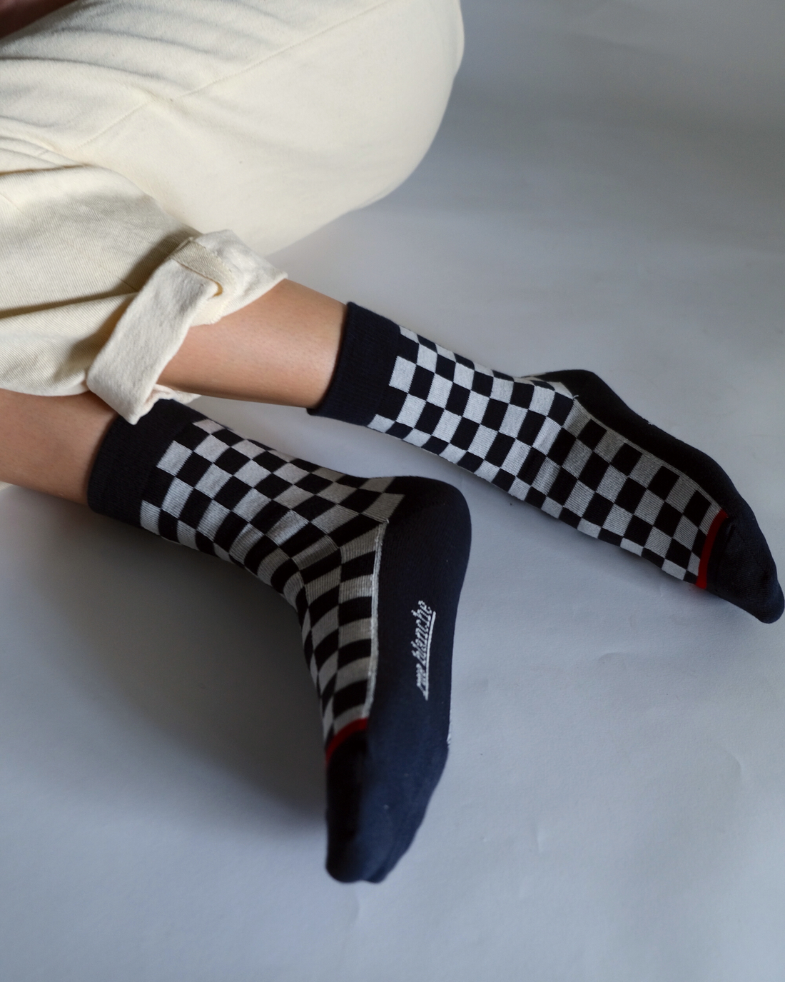 Chausse Damier 23p Marine