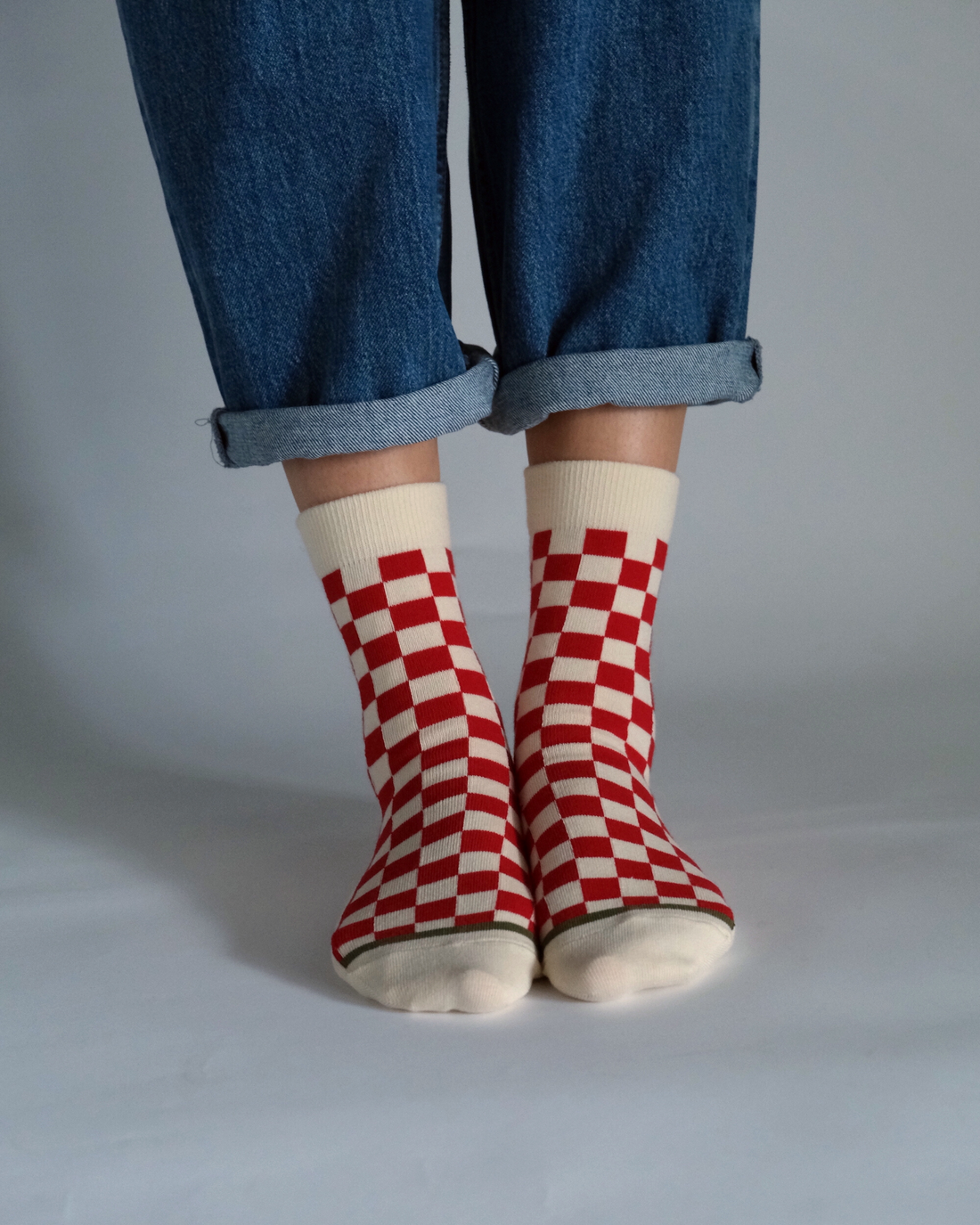 Chausse Damier 23p Rouge