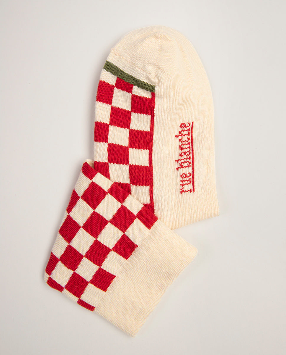 Chausse Damier 23p Rouge